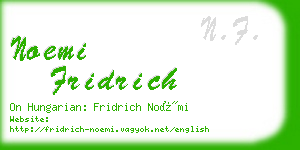 noemi fridrich business card